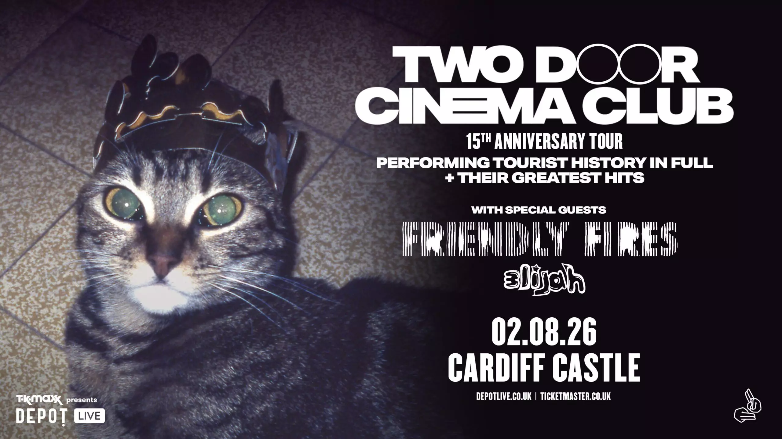 SOLD OUT: Two Door Cinema Club – Cardiff Castle, 2 Aug 2026