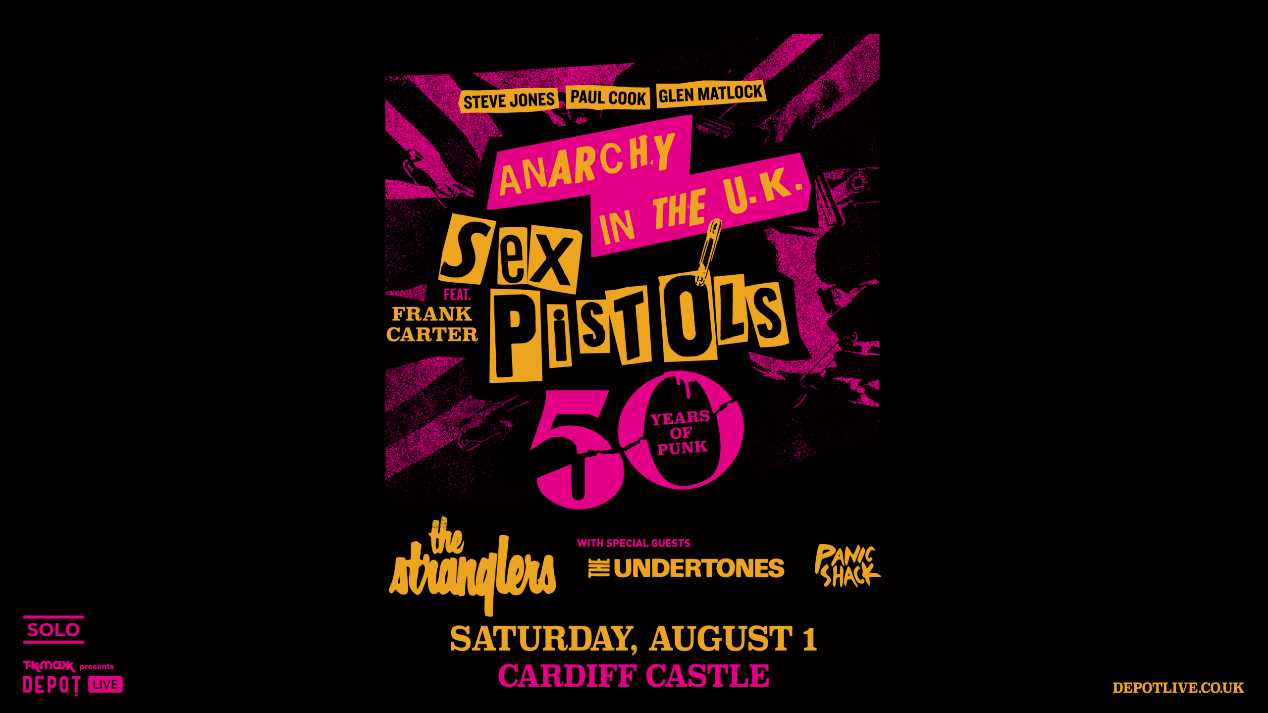 Sex Pistols feat. Frank Carter – Cardiff Castle, 1 Aug 2026